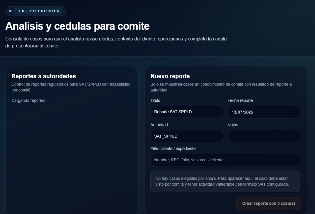 Reportes a autoridad en Vigilex.ai